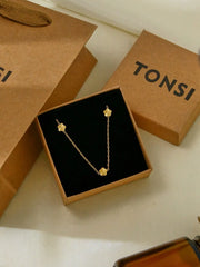 سلسلة ستانلس ستيل مطلية بالذهب 18K لهدية راقية ومميزة