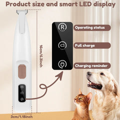 ماكينة تشذيب شعر الكلاب بمصباح LED